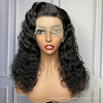 Wholesale Unprocessed Brazilian Cuticle Aligned Hair  Water Wave 13x4 HD Lace Front 100% Human Hair Wigs for Black Women